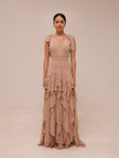 Ruffled Chiffon Maxi Dress