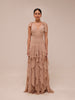 Ruffled Chiffon Maxi Dress