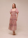 Hera Shirred Midi Dress