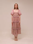 Hera Shirred Midi Dress