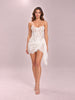 Premium Lace Drape Corset Mini Dress