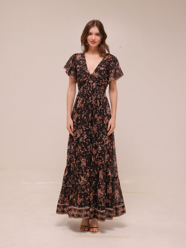 Agathe Halterneck Maxi Dress