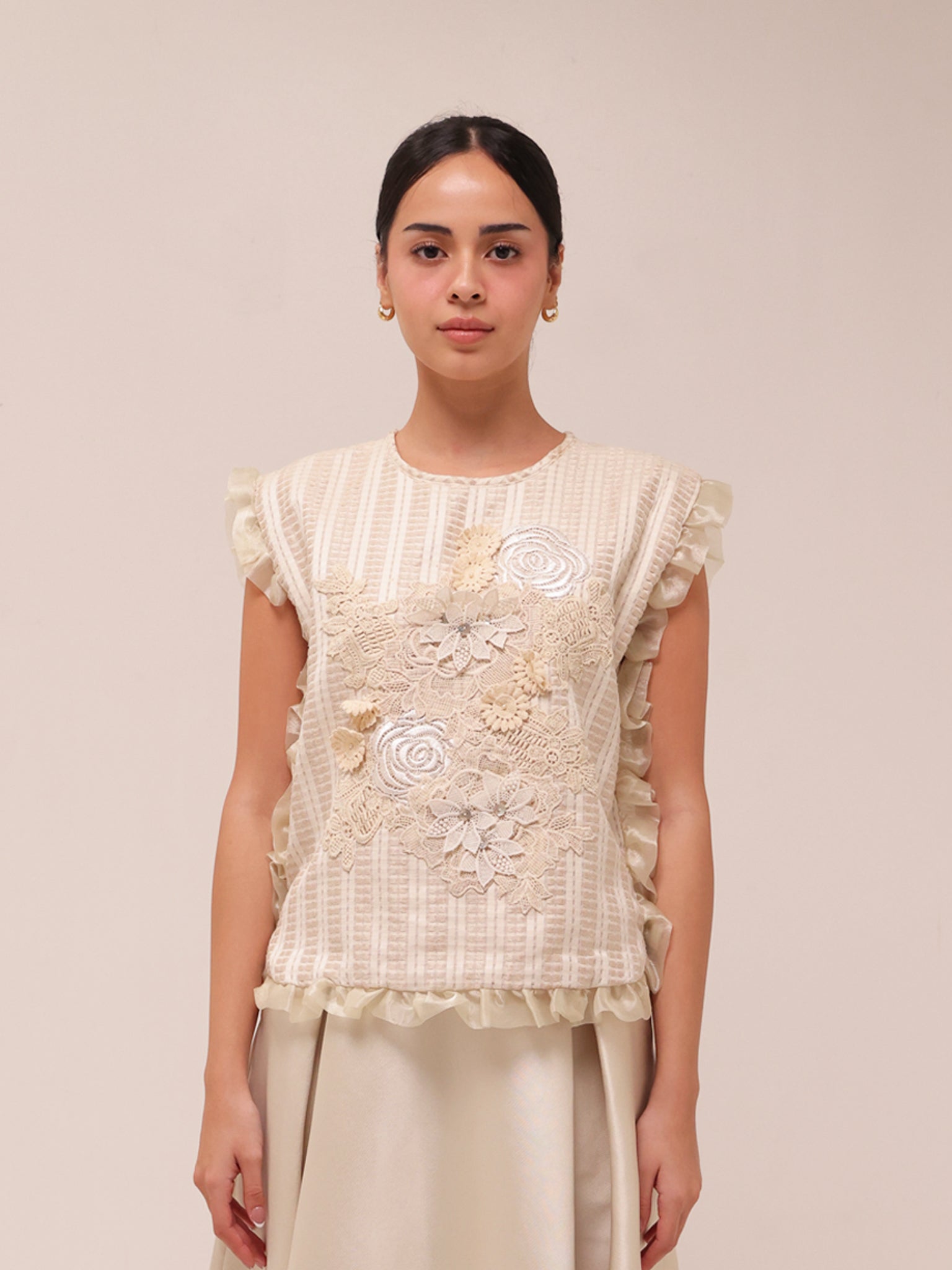 Fleur Lace Filipiniana Top