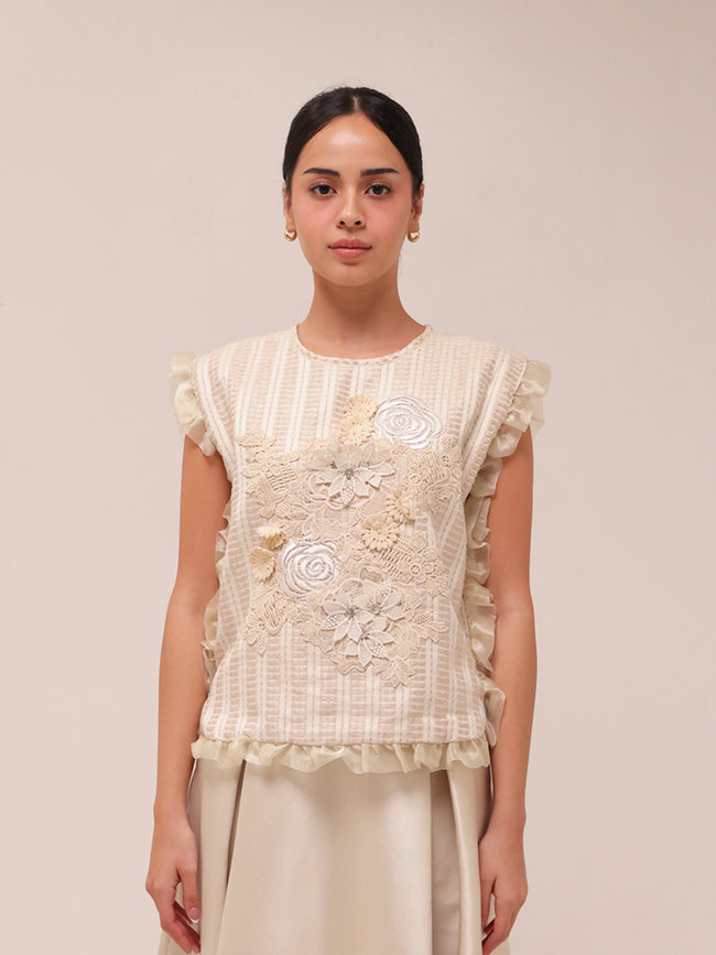 Fleur Lace Filipiniana Top
