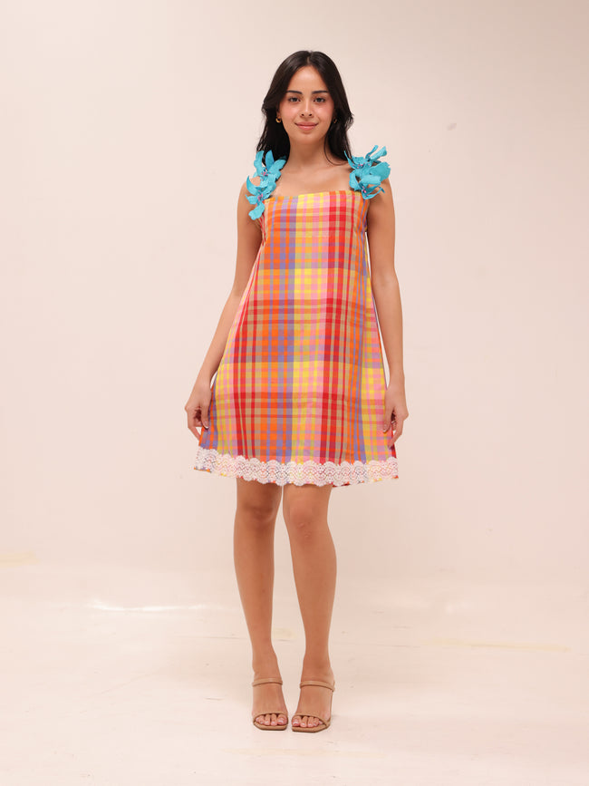 Sorbet Plaid Mini Dress