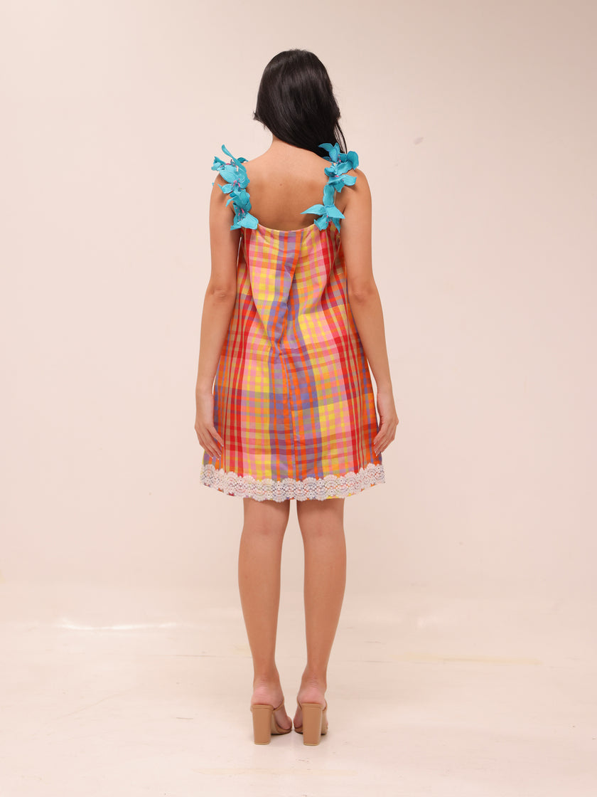 Sorbet Plaid Mini Dress