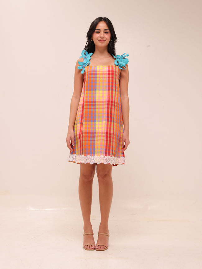 Sorbet Plaid Mini Dress
