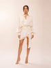 Cream Pure Glow Draped Mini Dress
