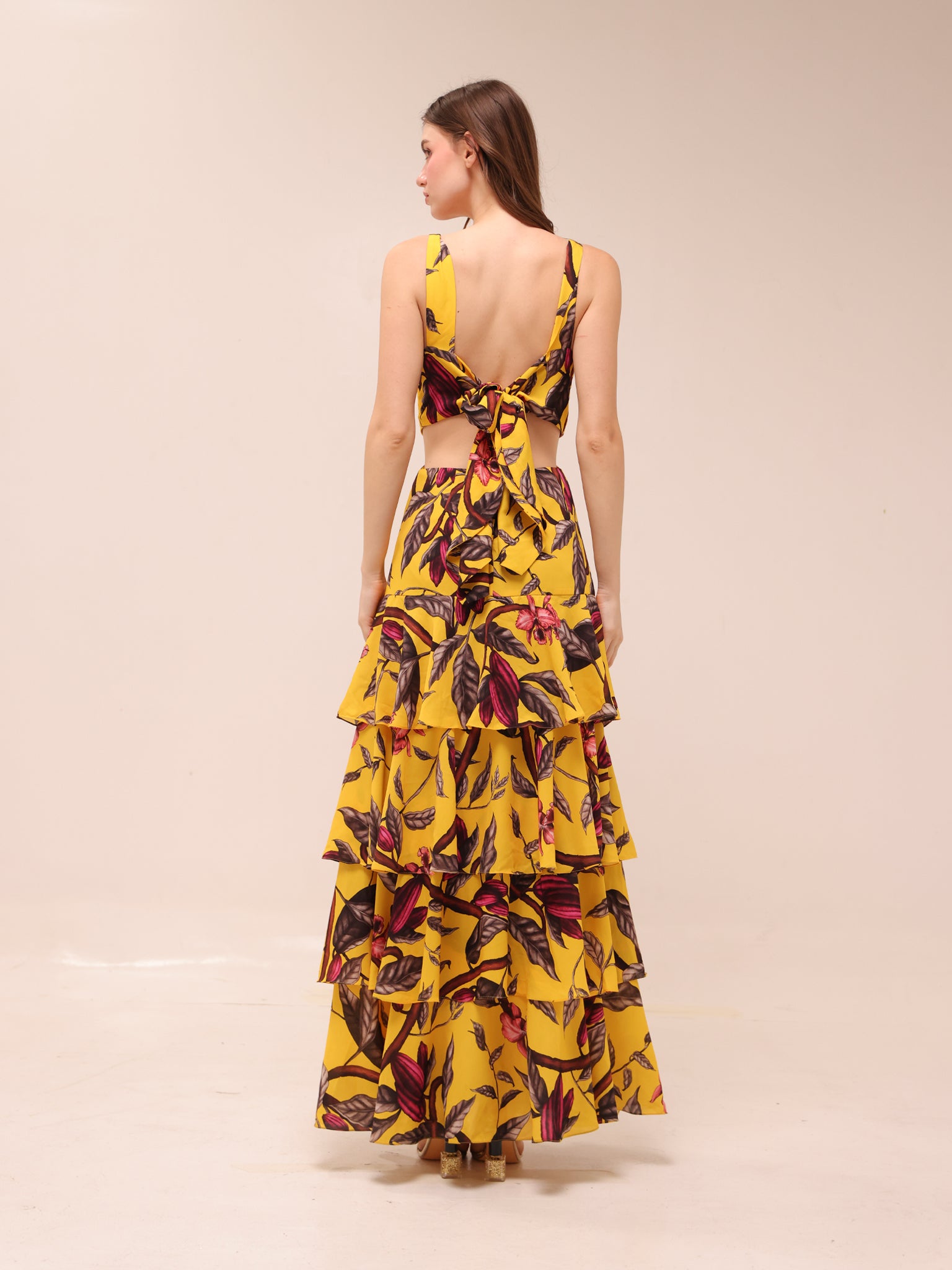 Nature’s Eloquence Tiered Maxi Dress