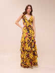 Nature’s Eloquence Tiered Maxi Dress