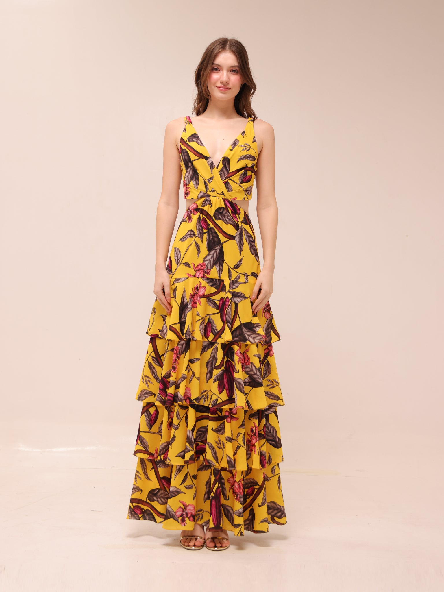 Nature’s Eloquence Tiered Maxi Dress