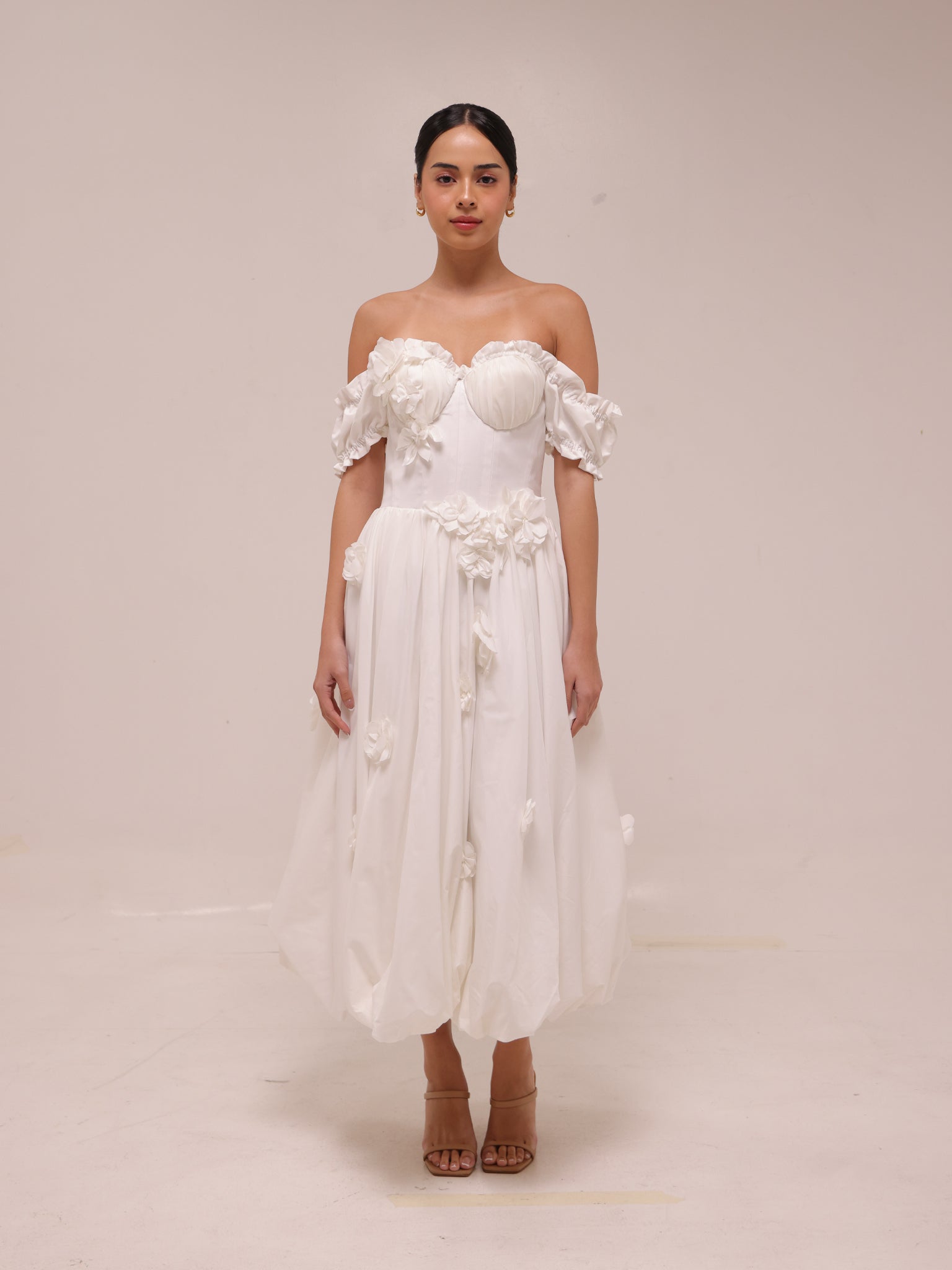 Fleur Off-Shoulder Midi Dress