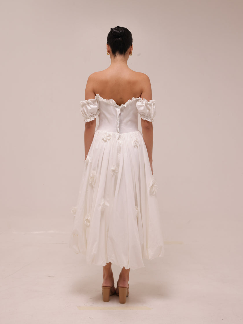 Fleur Off-Shoulder Midi Dress