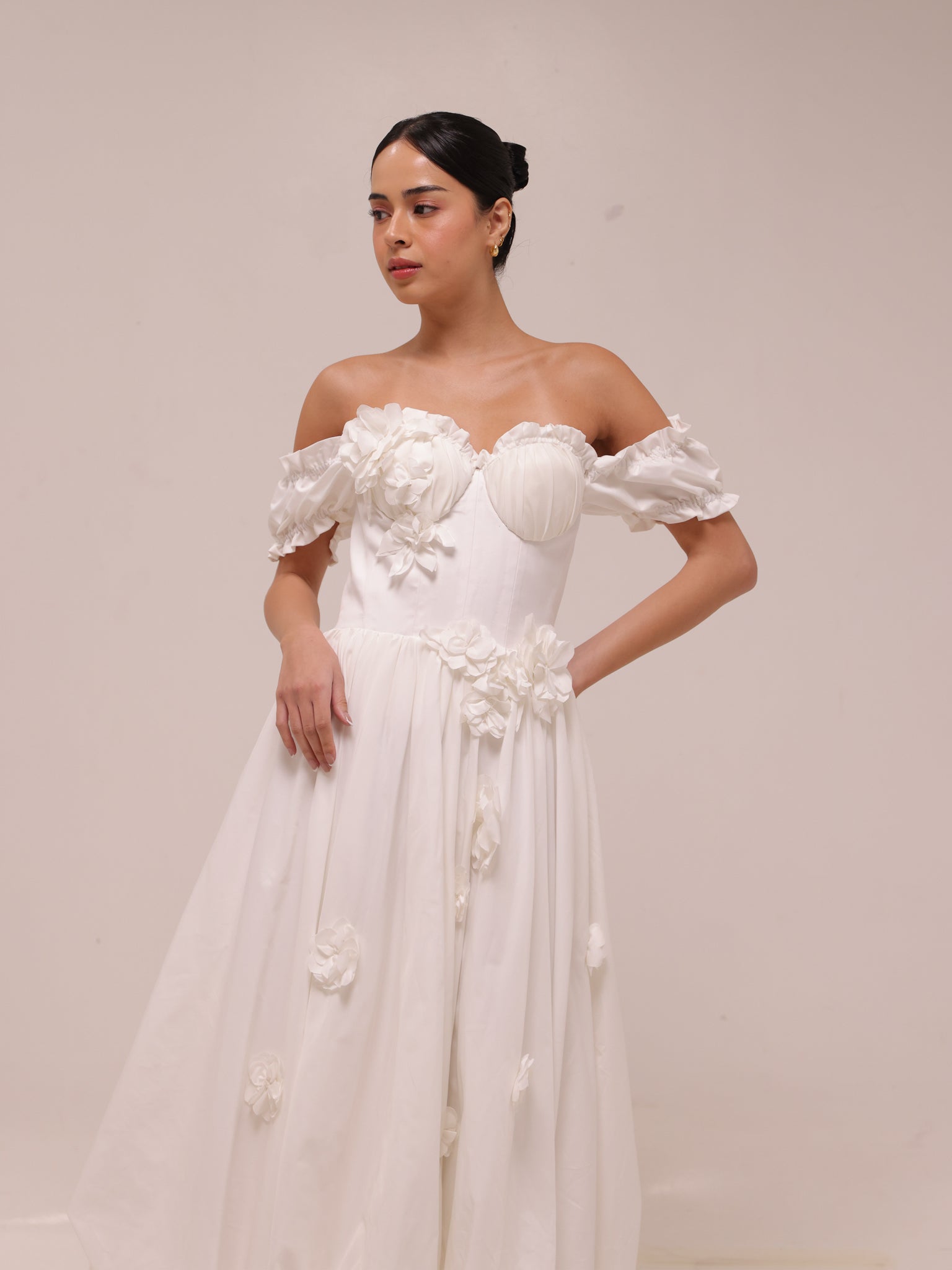 Fleur Off-Shoulder Midi Dress