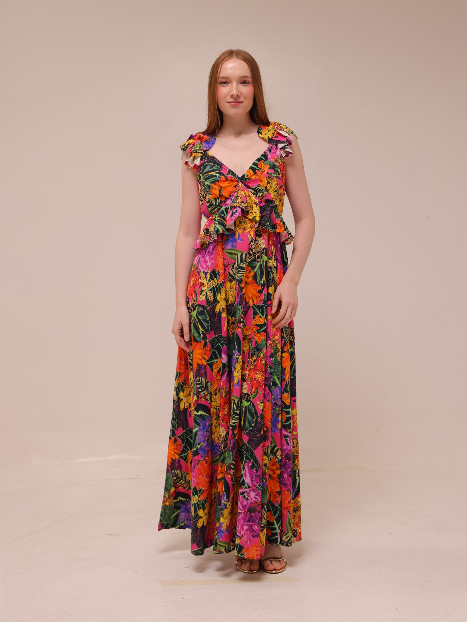 Solara Jungle Maxi Dress