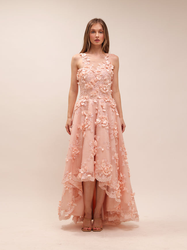Blush Fleur Cascade Gown