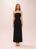 Brielle Midi Dress with Bow In Black
