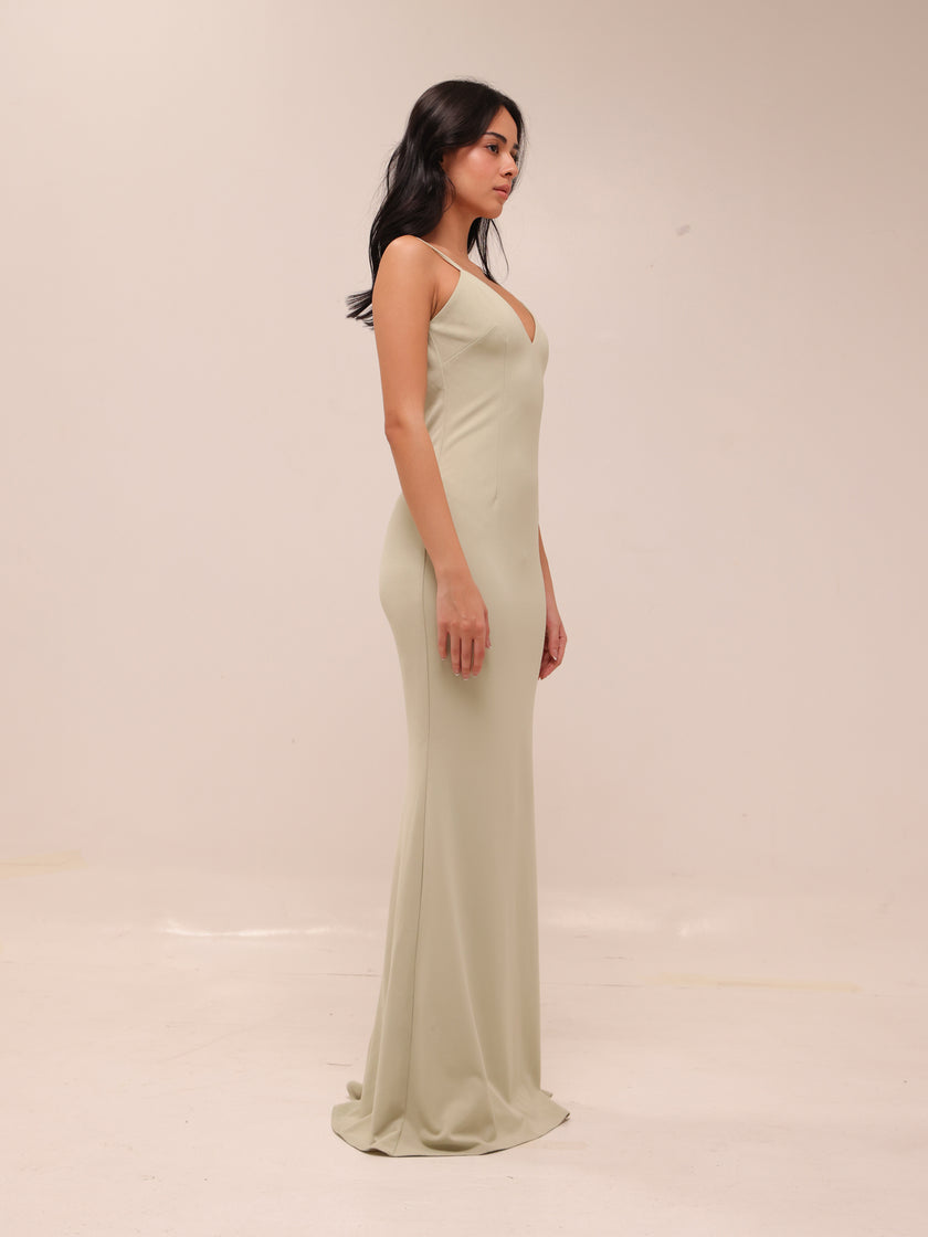 Sage Low Back Gown