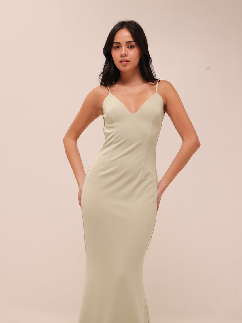 Sage Low Back Gown