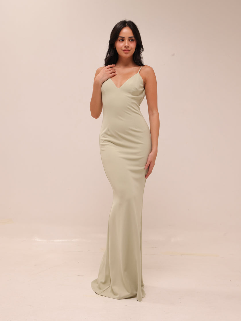 Sage Low Back Gown