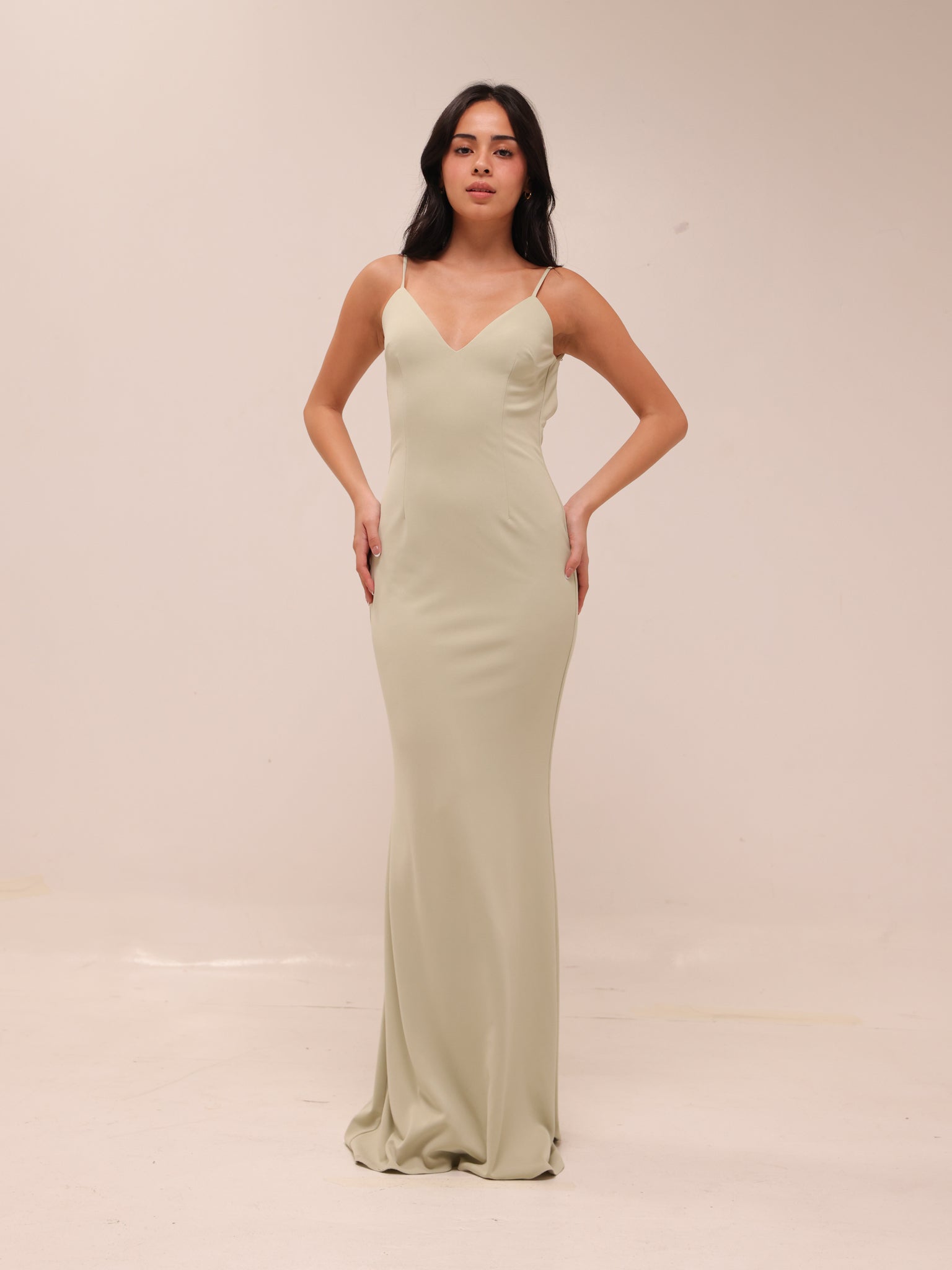 Sage Low Back Gown
