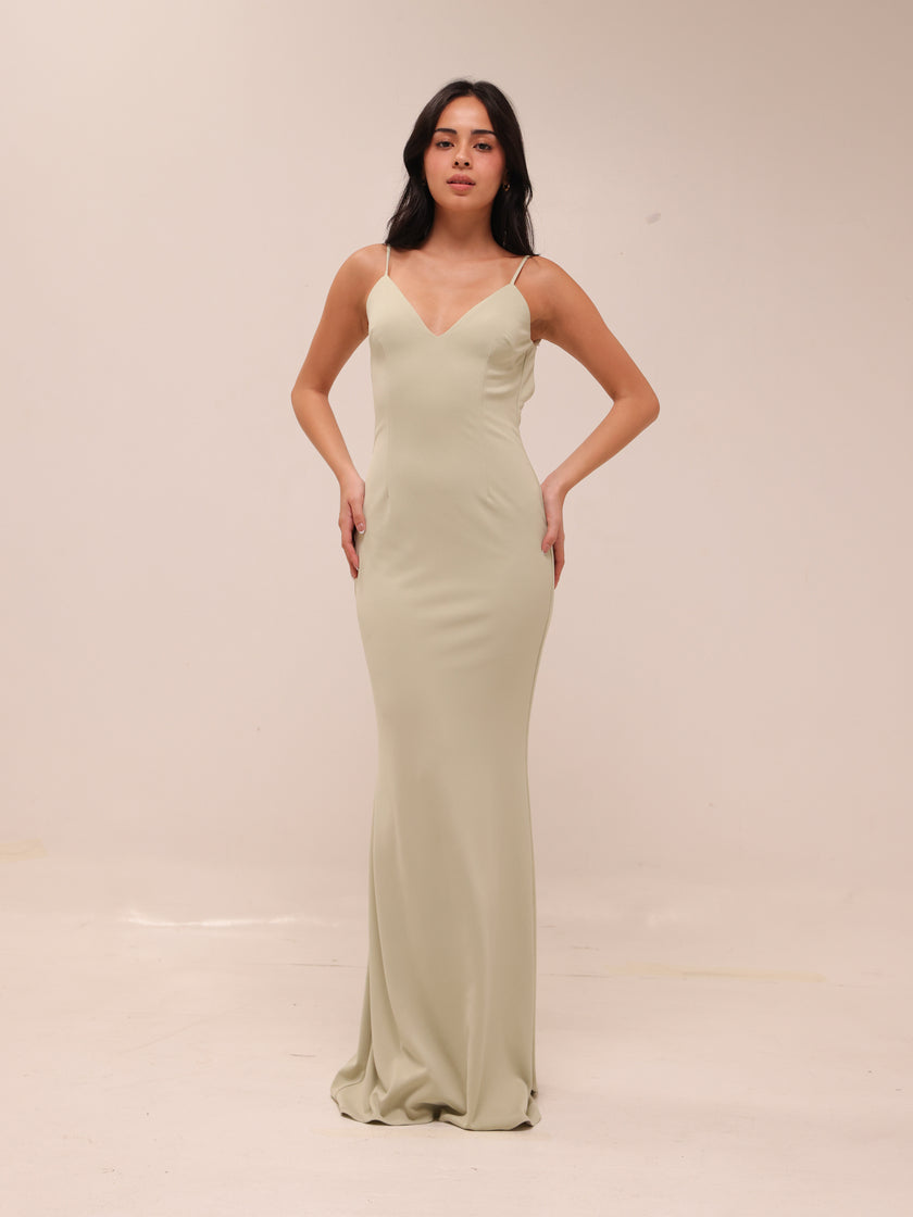 Sage Low Back Gown