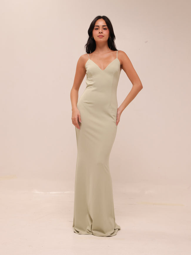Sage Low Back Gown