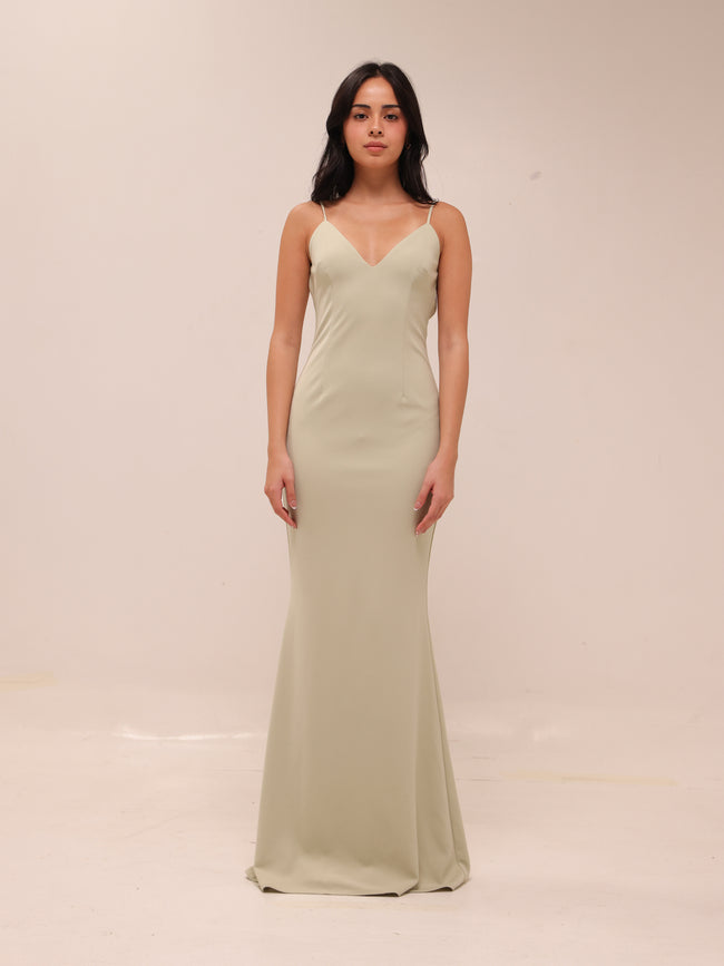 Sage Low Back Gown