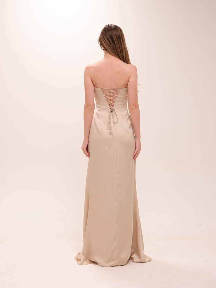 Valery Dress in Beige