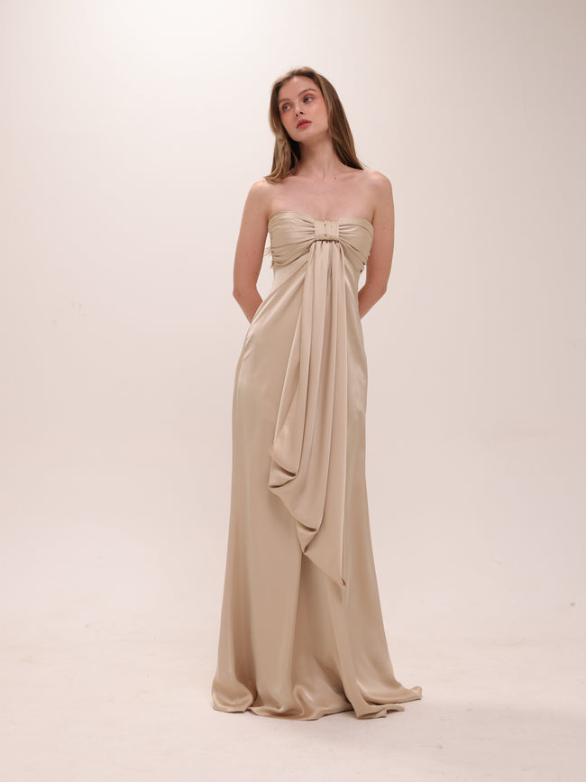 Valery Dress in Beige