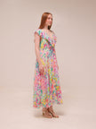 Painted Petals Pleated Dress