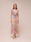Painted Petals Pleated Dress