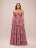 Bella Tiered Strapless Gown