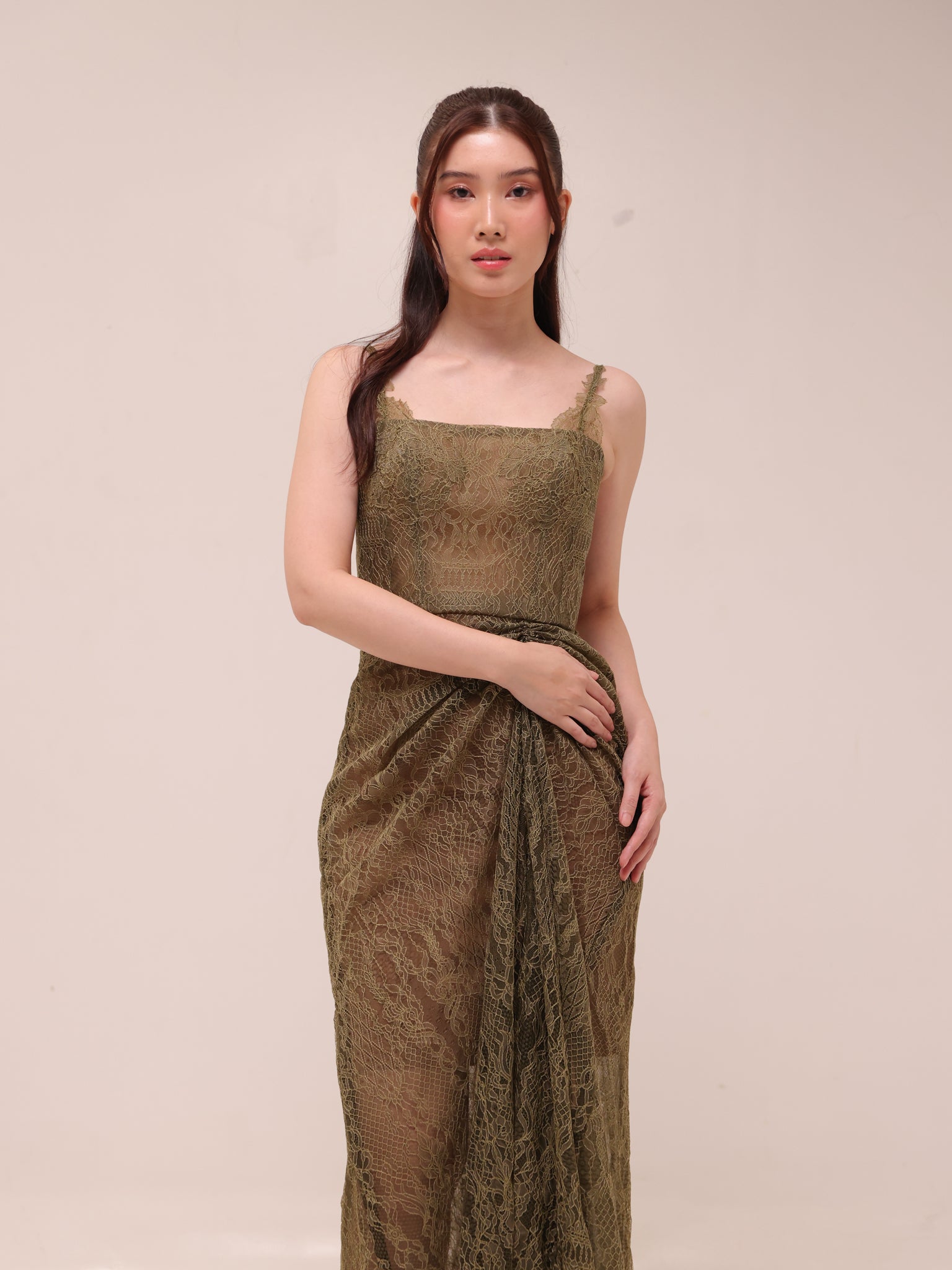 Merida Dress in Olive