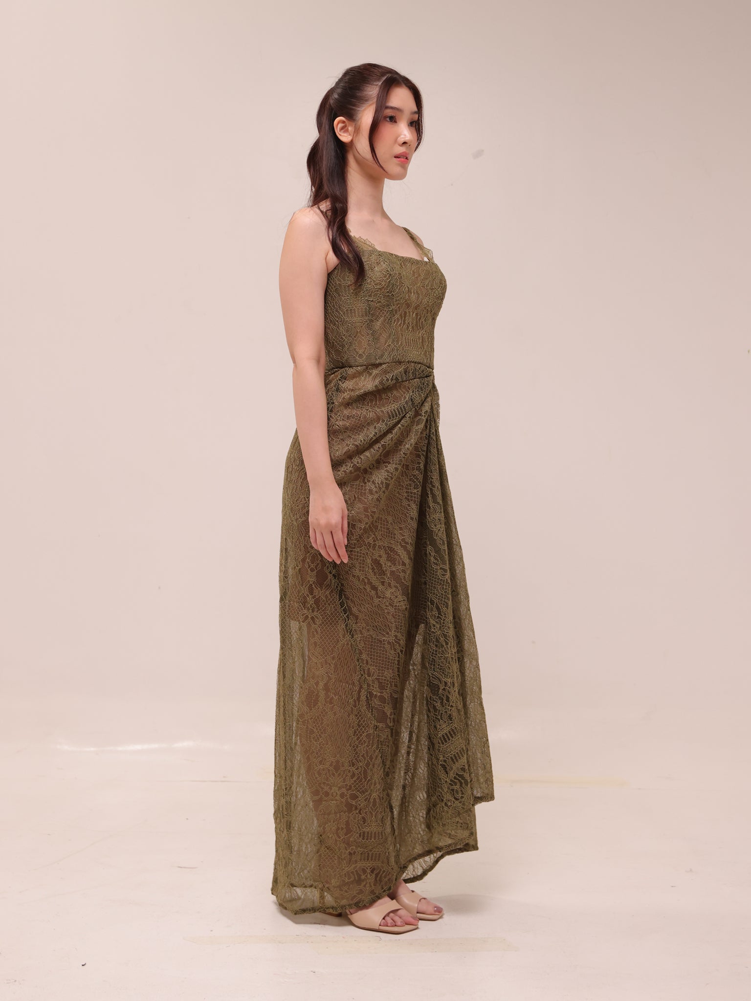 Merida Dress in Olive