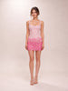 Pink Petal Ombre Embroidered Dress