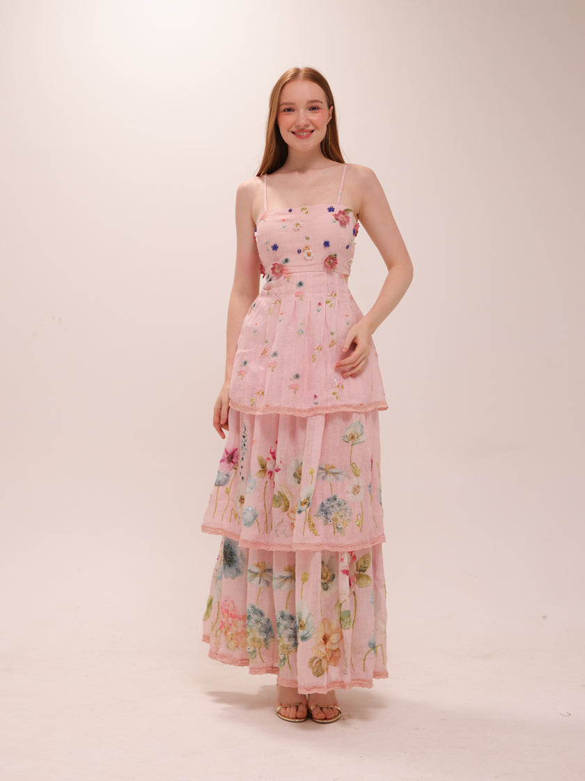 Rosalie Tiered Floral Maxi Dress