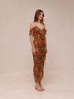 Sorelle Floral Ruffle Midi
