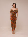 Sorelle Floral Ruffle Midi
