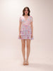 Spirea Tiered Chiffon Minidress in Sunset
