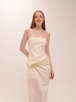 Fanny Drape Dress in White