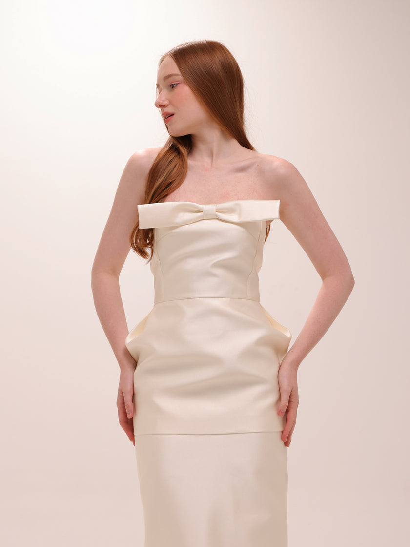 Sue Tube Dress with Bow