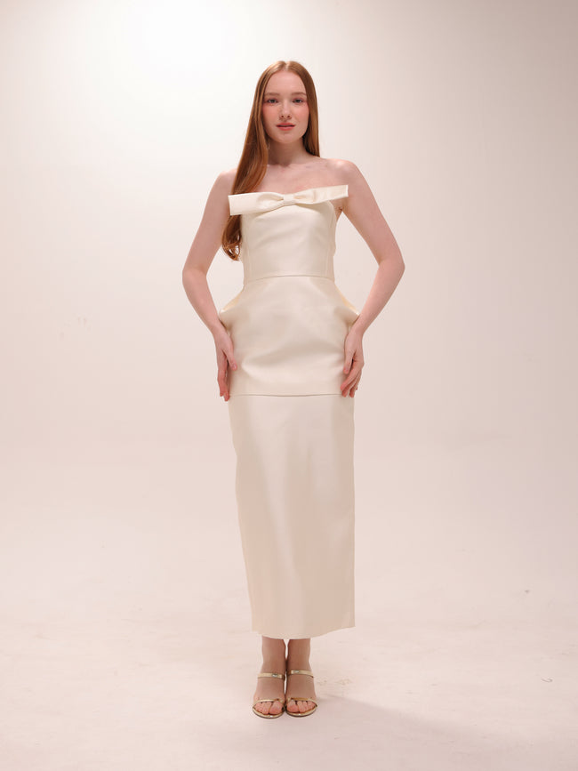 Sue Tube Dress with Bow