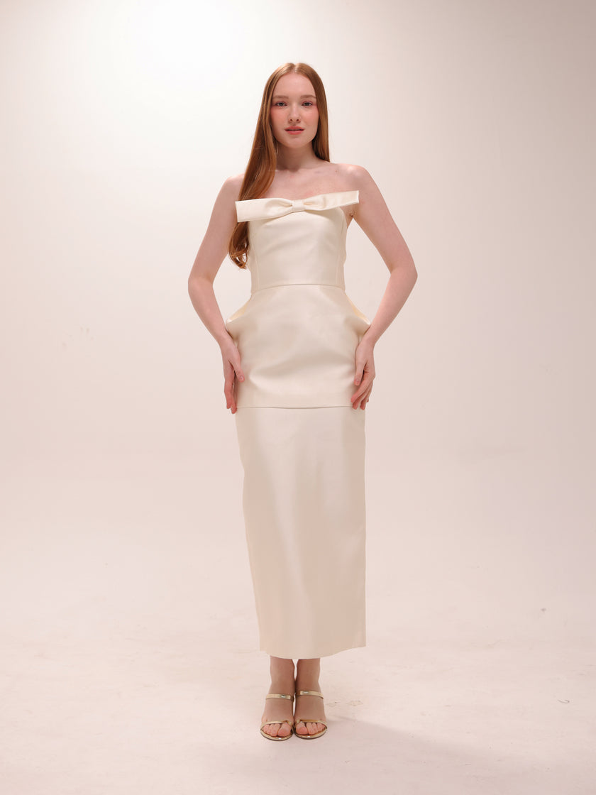 Sue Tube Dress with Bow