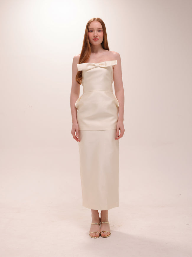 Sue Tube Dress with Bow