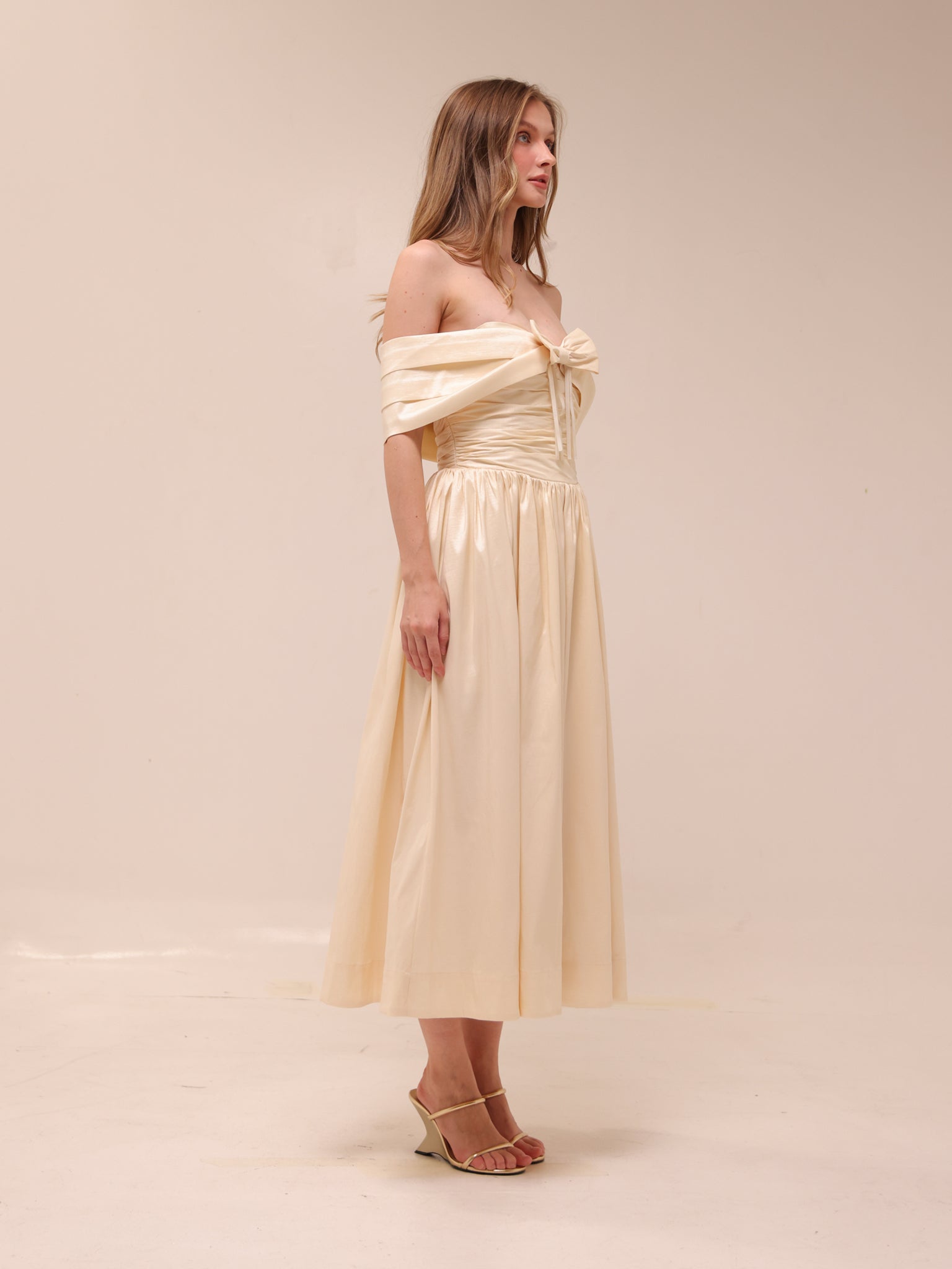 Emalie Off-Shoulder Midi Dress