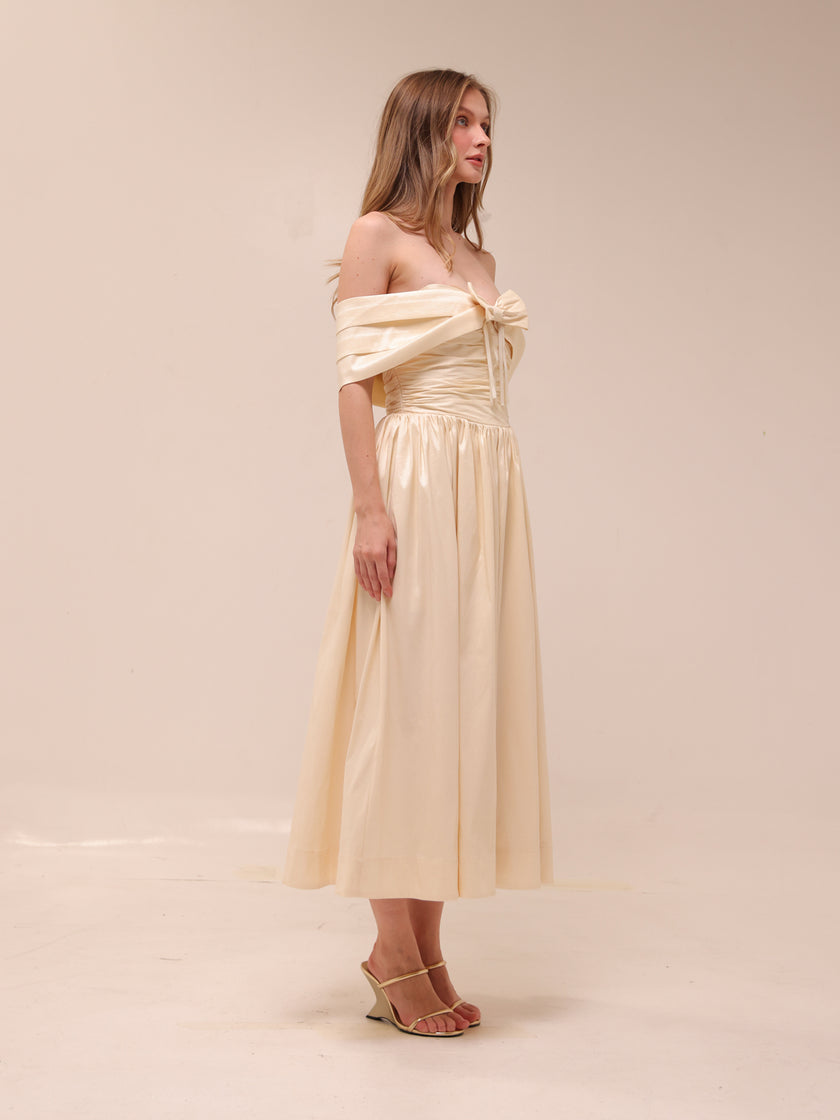 Emalie Off-Shoulder Midi Dress