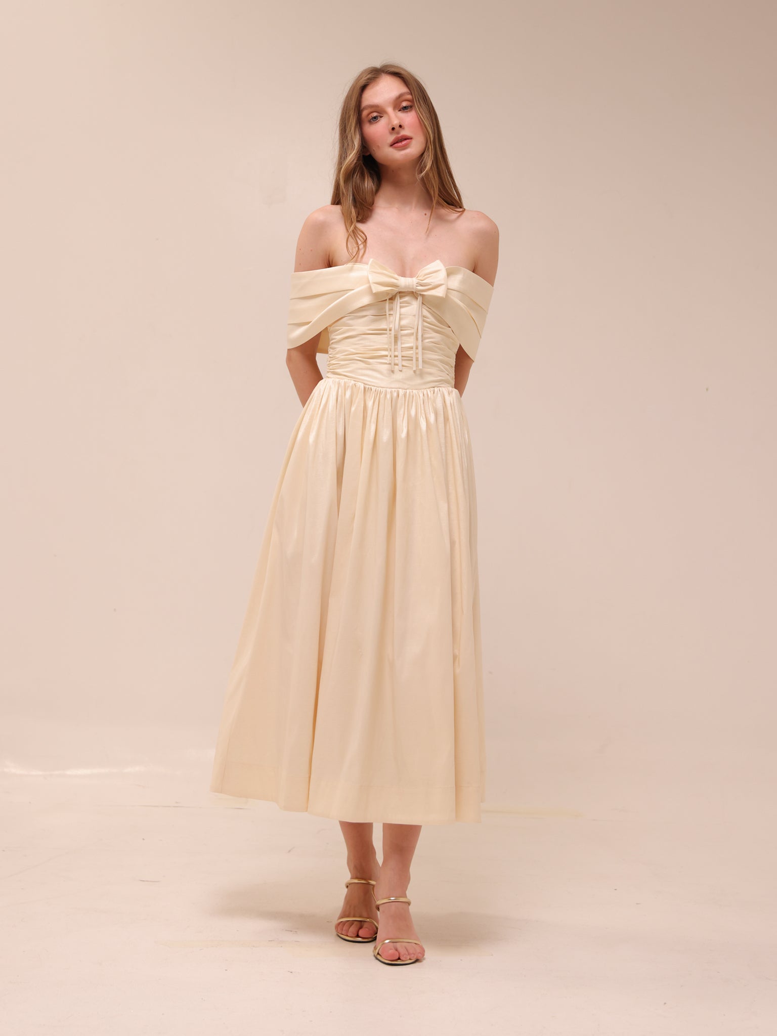Emalie Off-Shoulder Midi Dress