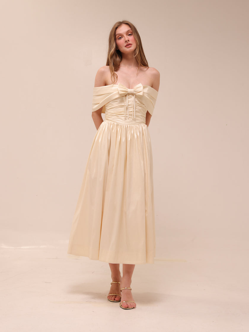 Emalie Off-Shoulder Midi Dress