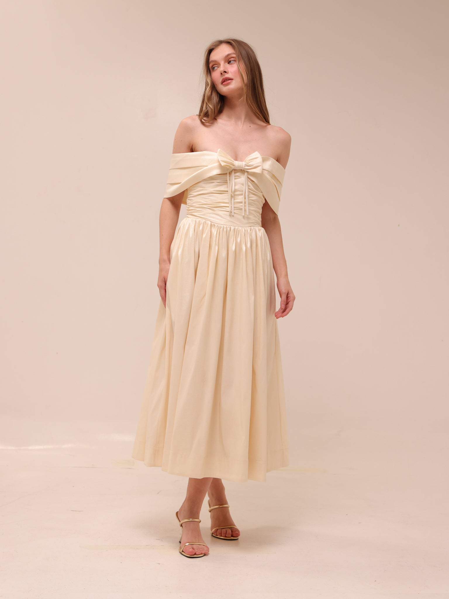 Emalie Off-Shoulder Midi Dress